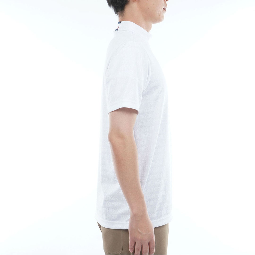 TommyHilfigerGolf トミー ヒルフィガー メンズ ゴルフウェア 半袖 モックネックシャツ THMA632 ホワイト 詳細4