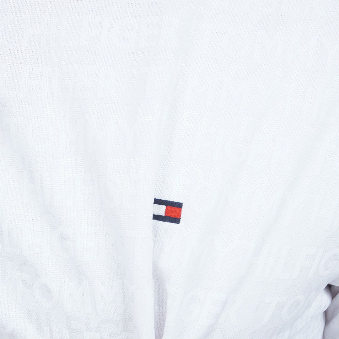 TommyHilfigerGolf トミー ヒルフィガー メンズ ゴルフウェア 半袖 モックネックシャツ THMA632 ホワイト 詳細8