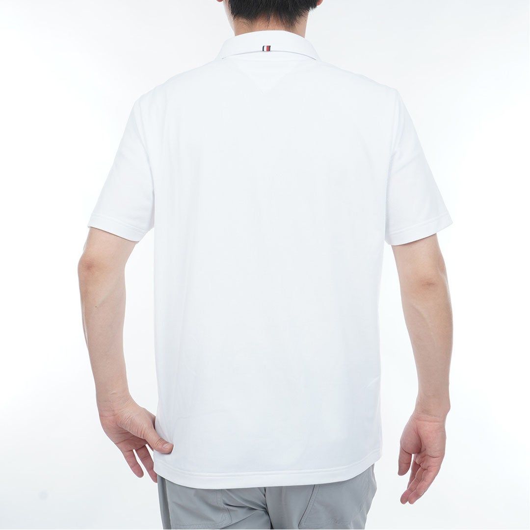 トミー ヒルフィガー ゴルフ TOMMY HILFIGER GOLF メンズ レイブロックワッフル 半袖シャツ THMA633 ホワイト