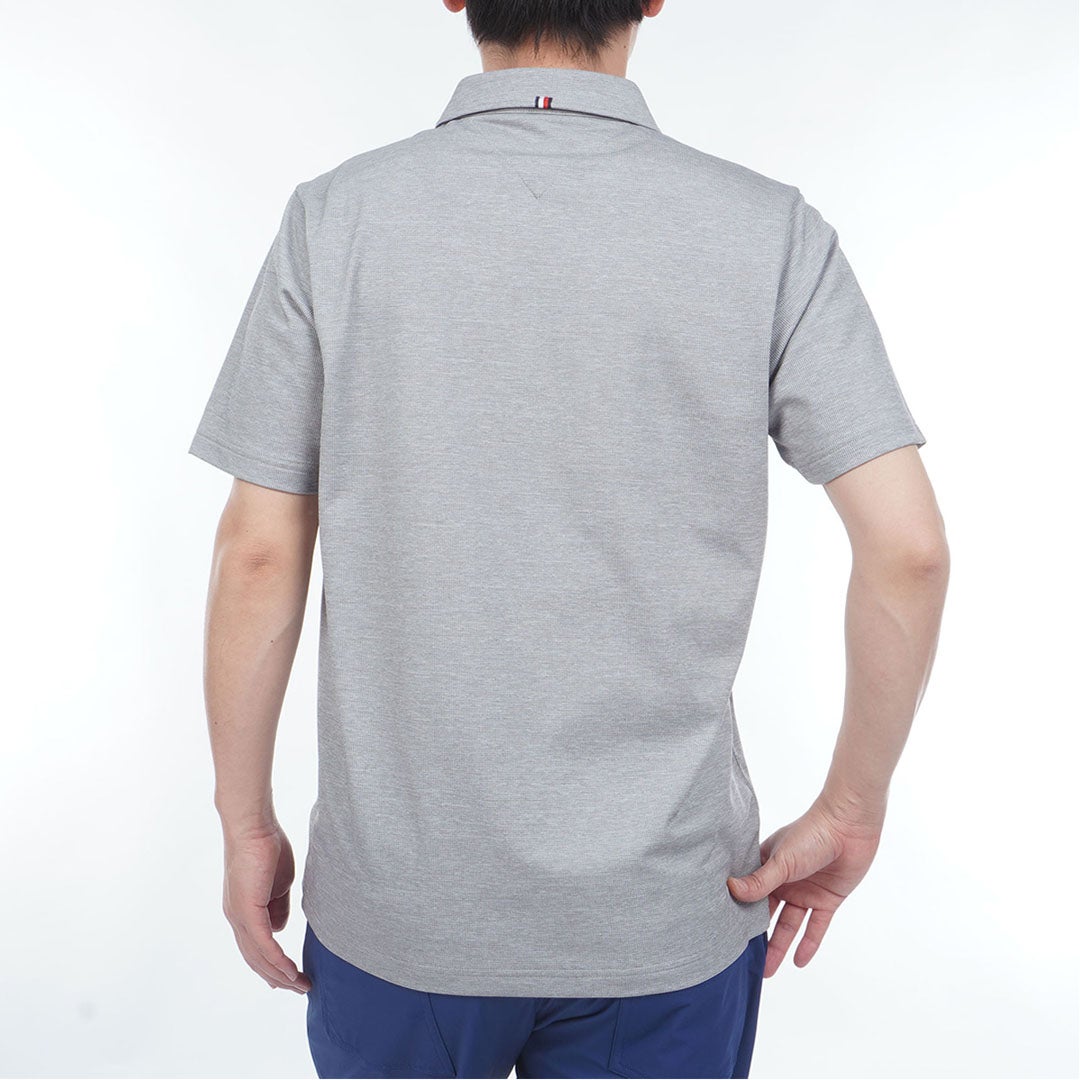 トミー ヒルフィガー ゴルフ TOMMY HILFIGER GOLF メンズ レイブロックワッフル 半袖シャツ THMA633 グレー