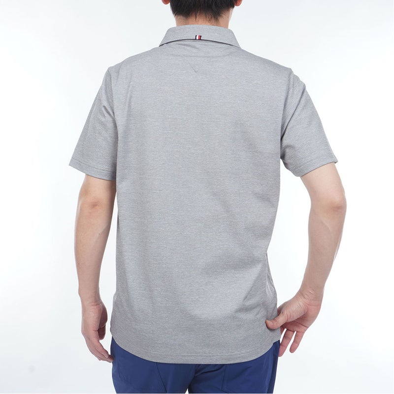 トミー ヒルフィガー ゴルフ TOMMY HILFIGER GOLF メンズ レイブロックワッフル 半袖シャツ THMA633 グレー