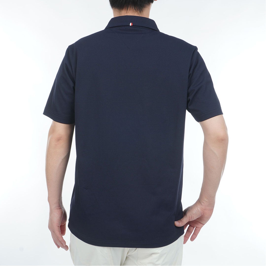 トミー ヒルフィガー ゴルフ TOMMY HILFIGER GOLF メンズ レイブロックワッフル 半袖シャツ THMA633 ネイビー