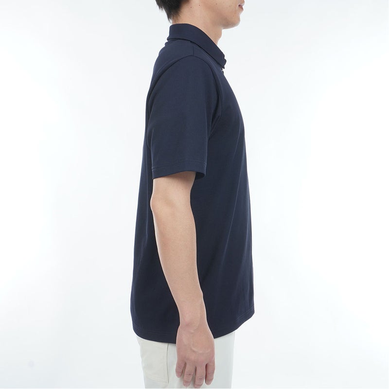 トミー ヒルフィガー ゴルフ TOMMY HILFIGER GOLF メンズ レイブロックワッフル 半袖シャツ THMA633 ネイビー