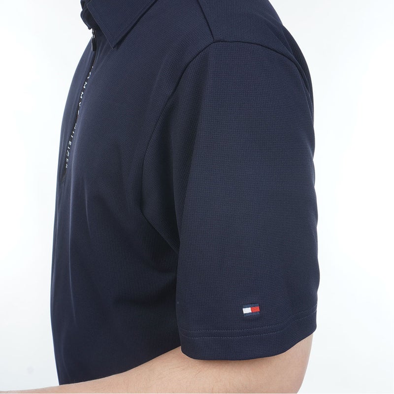 トミー ヒルフィガー ゴルフ TOMMY HILFIGER GOLF メンズ レイブロックワッフル 半袖シャツ THMA633 ネイビー