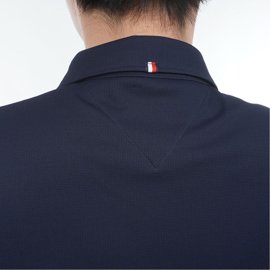 トミー ヒルフィガー ゴルフ TOMMY HILFIGER GOLF メンズ レイブロックワッフル 半袖シャツ THMA633 ネイビー