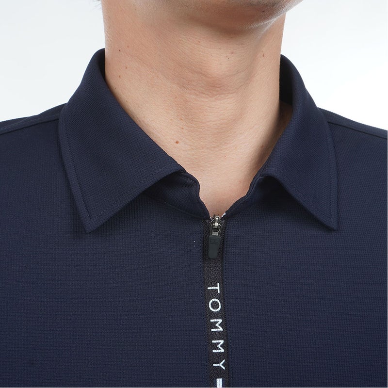 トミー ヒルフィガー ゴルフ TOMMY HILFIGER GOLF メンズ レイブロックワッフル 半袖シャツ THMA633 ネイビー