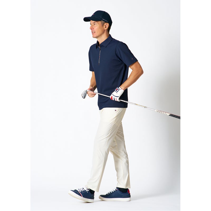 トミー ヒルフィガー ゴルフ TOMMY HILFIGER GOLF メンズ レイブロックワッフル 半袖シャツ THMA633 ネイビー