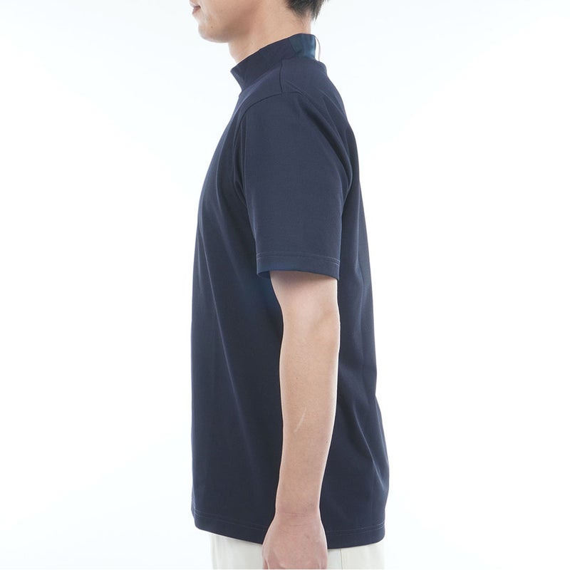 トミー ヒルフィガー ゴルフ TOMMY HILFIGER GOLF メンズ レイブロックワッフル 半袖モックシャツ THMA634 ネイビー