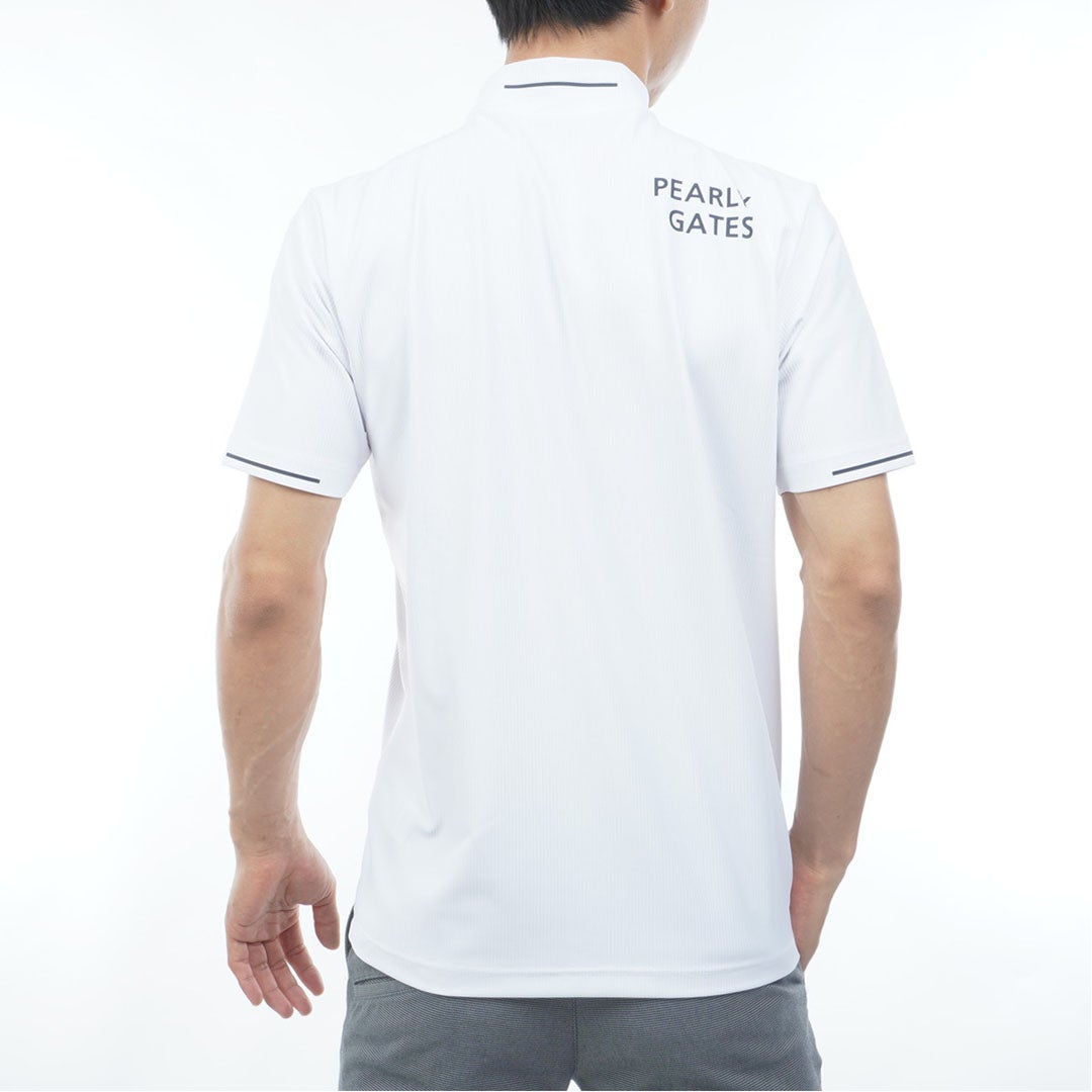 パーリーゲイツ PEARLY GATES メンズ 4WAYストレッチリップル半袖ハイネックカットソー PAMA63A ホワイト 詳細12