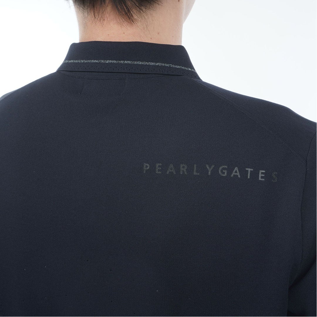 パーリーゲイツ PEARLY GATES メンズ ポリエステルヤーンmm半袖ポロニット PAMA63M ネイビー 詳細7