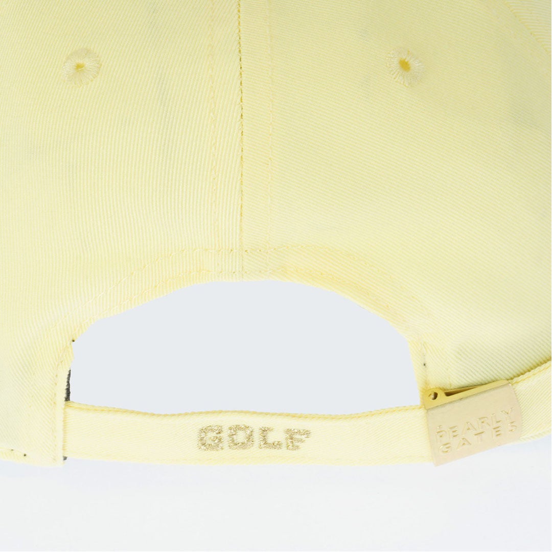 パーリーゲイツ PEARLY GATES メンズ レディース ユニセックス BASICロゴ刺繍リサイクルツイルキャップ (UNISEX) PAMG65TF イエロー 詳細3