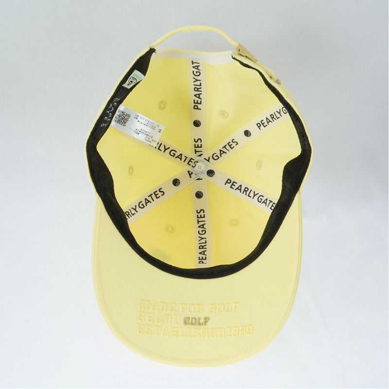 パーリーゲイツ PEARLY GATES メンズ レディース ユニセックス BASICロゴ刺繍リサイクルツイルキャップ (UNISEX) PAMG65TF イエロー 詳細4