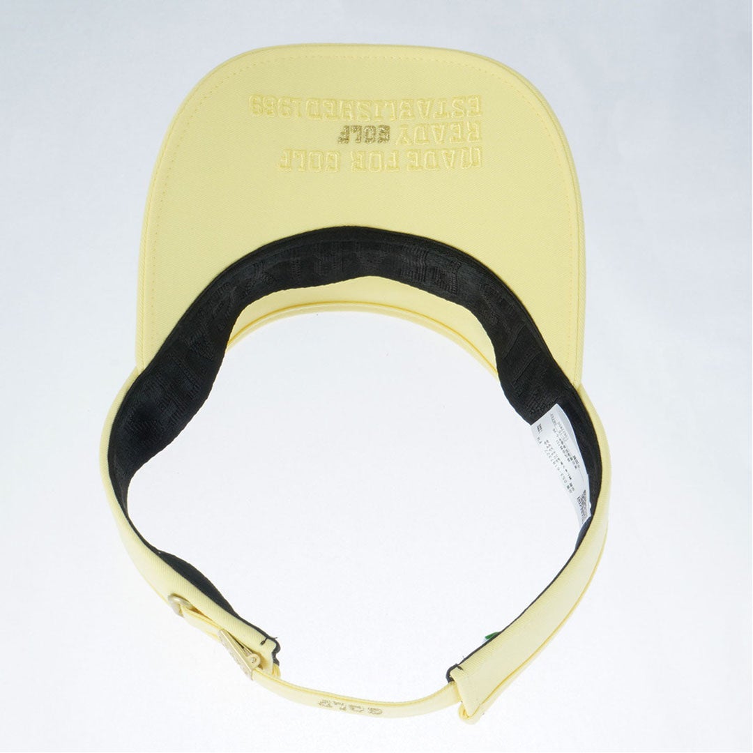 パーリーゲイツ PEARLY GATES メンズ レディース ユニセックス BASICロゴ刺繍リサイクルツイルバイザー (UNISEX) PAMG65UF イエロー 詳細4
