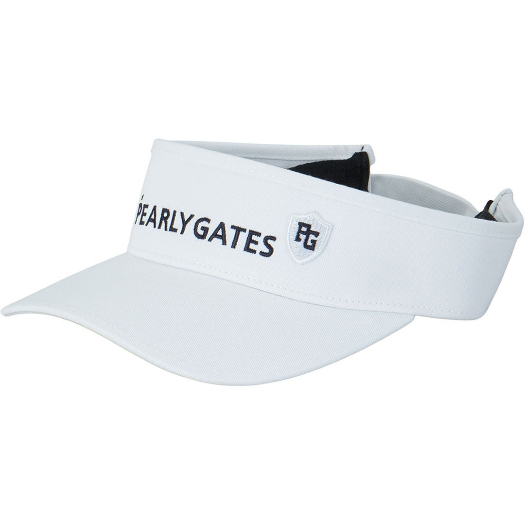 パーリーゲイツ PEARLY GATES メンズ レディース ユニセックス BASICロゴ刺繍リサイクルツイルバイザー (UNISEX) PAMG65UF ホワイト 詳細6