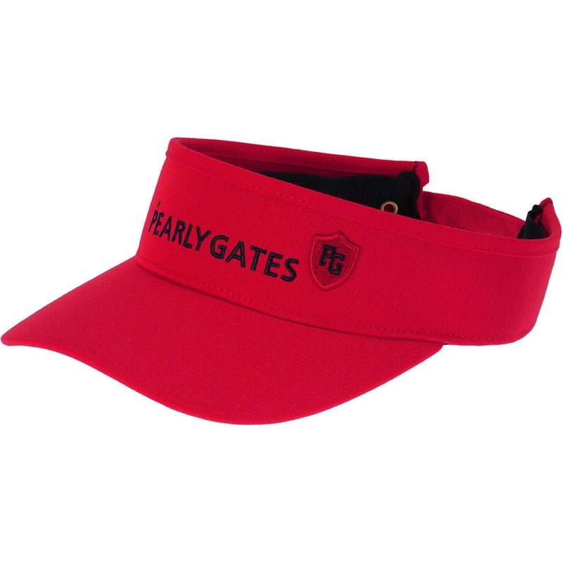 パーリーゲイツ PEARLY GATES メンズ レディース ユニセックス BASICロゴ刺繍リサイクルツイルバイザー (UNISEX) PAMG65UF レッド 詳細8