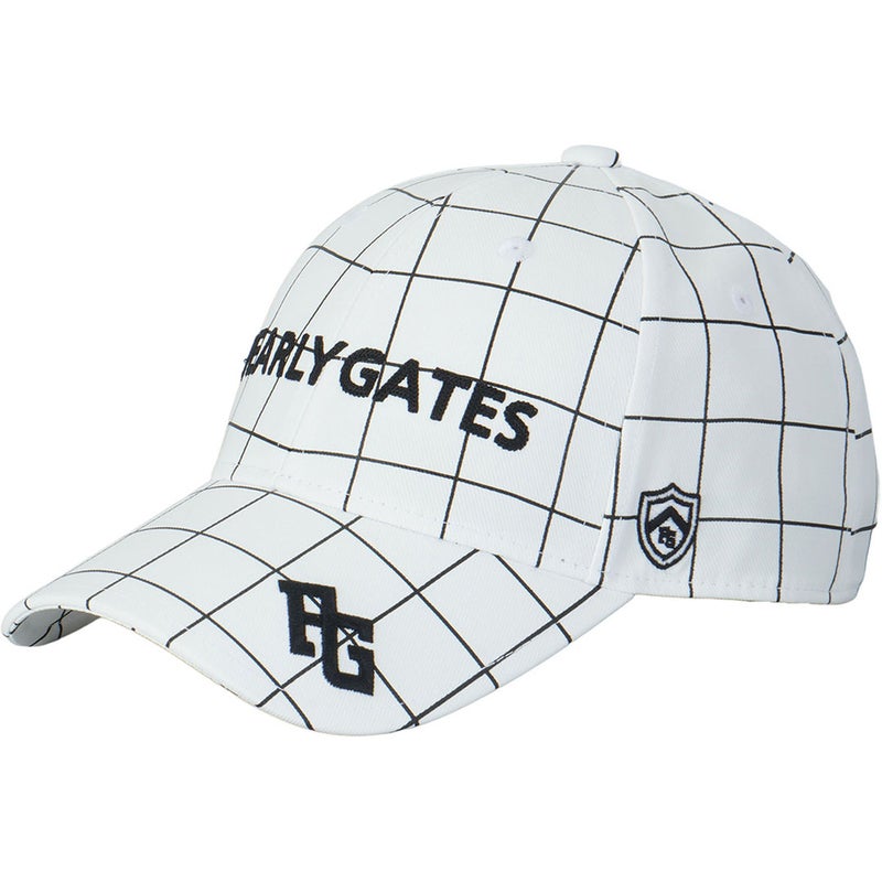 ーリーゲイツ PEARLY GATES メンズ レディース ユニセックス ウィンドペン柄UVキャップ (UNISEX) PAMG65WF オフホワイト 詳細7