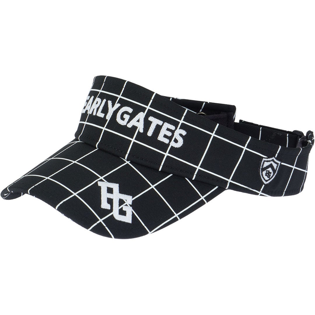パーリーゲイツ PEARLY GATES メンズ レディース ユニセックス ウィンドペン柄UVバイザー (UNISEX) PAMG65XF ディープブルー 詳細1