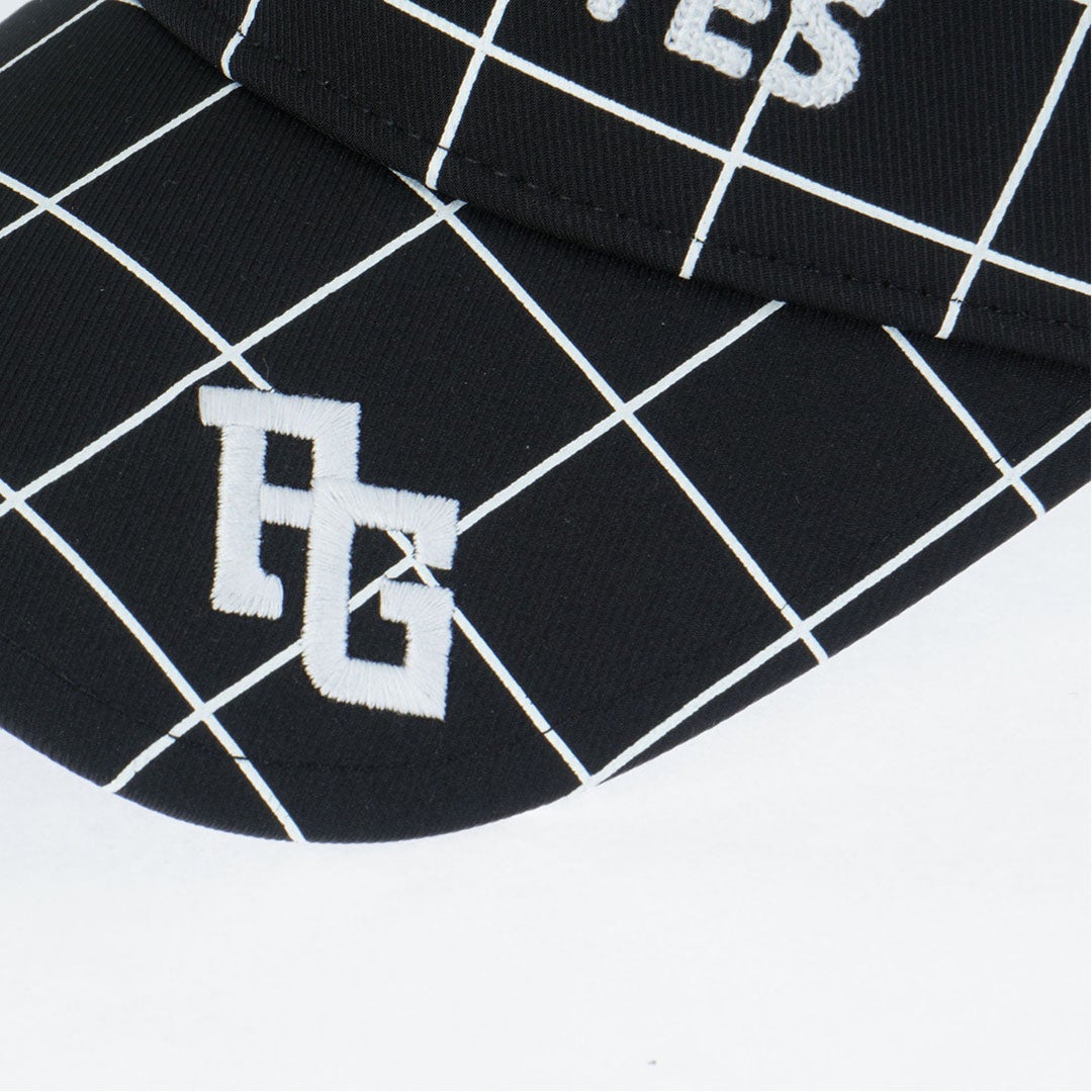 パーリーゲイツ PEARLY GATES メンズ レディース ユニセックス ウィンドペン柄UVバイザー (UNISEX) PAMG65XF ディープブルー 詳細5