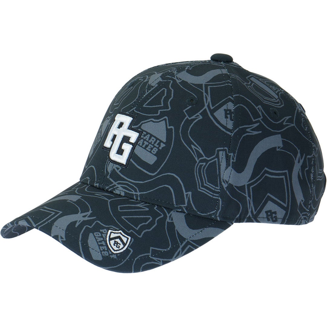 パーリーゲイツ PEARLY GATES メンズ レディース ユニセックス エンブレム総柄キャップ (UNISEX) PAMG65YF ディープブルー 詳細1