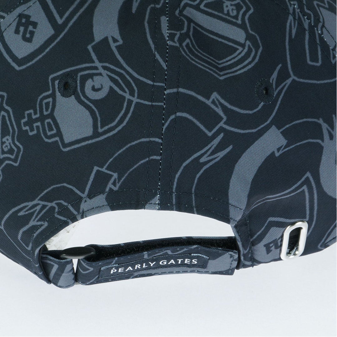 パーリーゲイツ PEARLY GATES メンズ レディース ユニセックス エンブレム総柄キャップ (UNISEX) PAMG65YF ディープブルー 詳細3