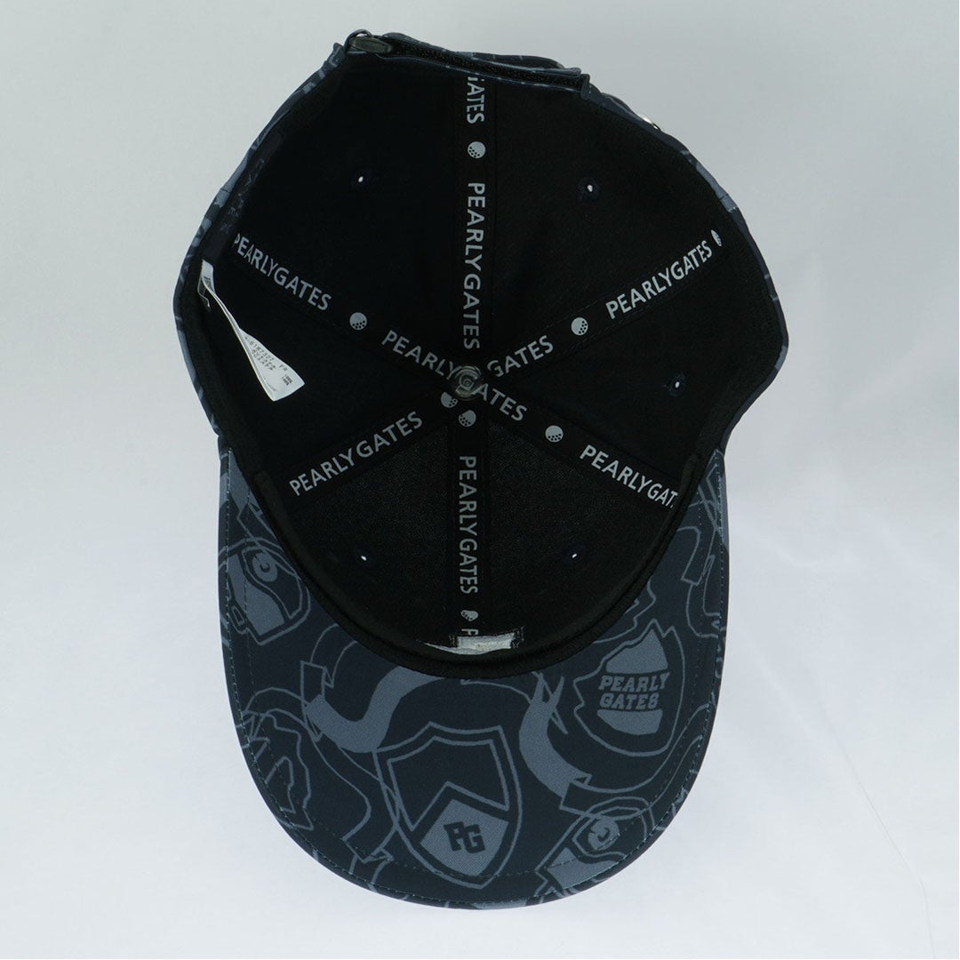 パーリーゲイツ PEARLY GATES メンズ レディース ユニセックス エンブレム総柄キャップ (UNISEX) PAMG65YF ディープブルー 詳細4
