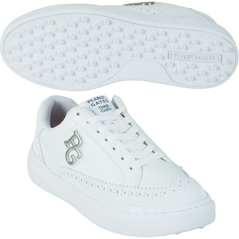 パーリーゲイツ PEARLY GATES メンズ THE SHOSE スパイクレスゴルフシューズ (ウィングチップ) (MENS) PAMS62 ホワイト 詳細1