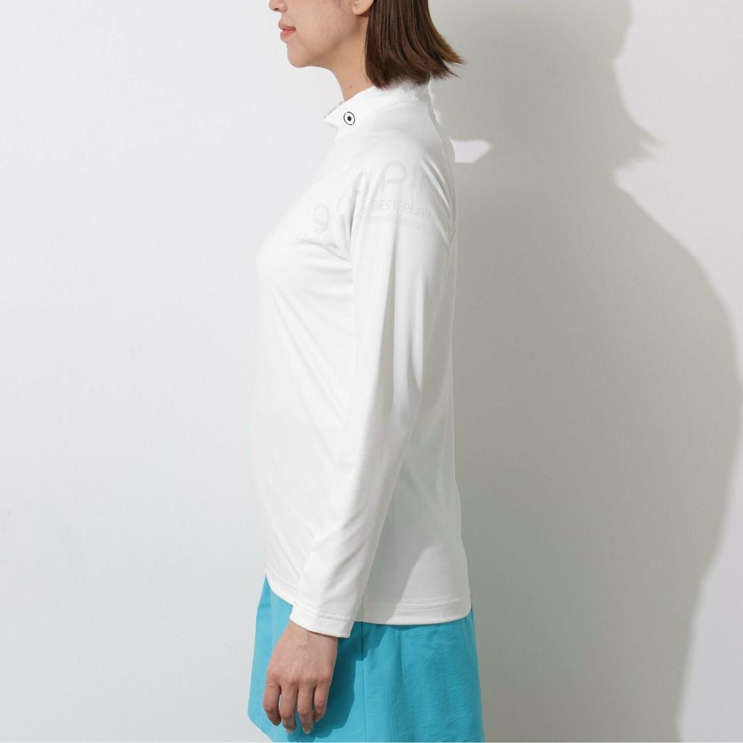 PING APPAREL ピンアパレル レディース 長袖ハイネック ホワイト 詳細2