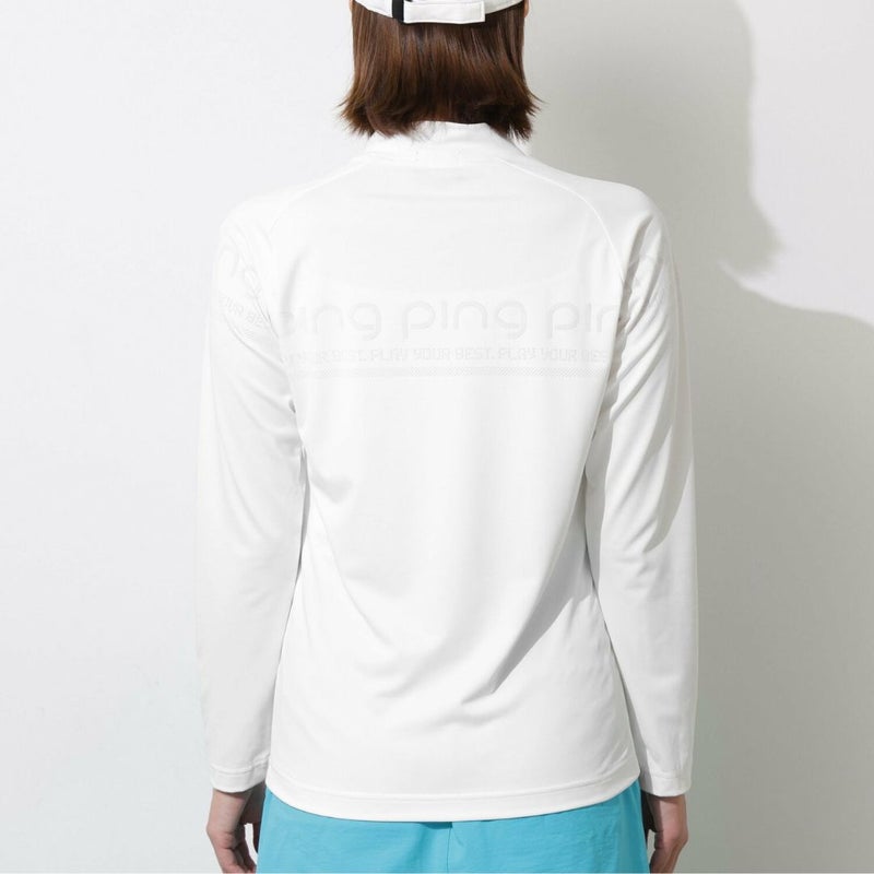 PING APPAREL ピンアパレル レディース 長袖ハイネック ホワイト 詳細3