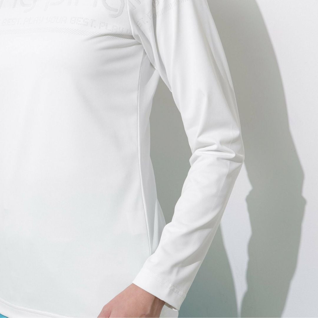 PING APPAREL ピンアパレル レディース 長袖ハイネック ホワイト 詳細6