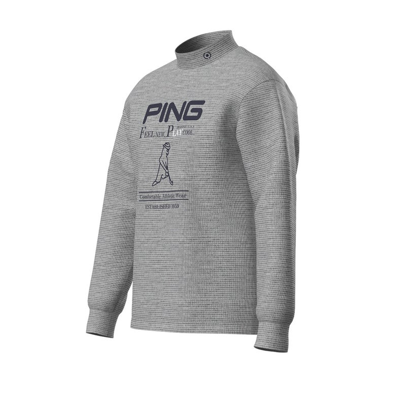 ピン アパレル PING APPAREL メンズ 冷感ポンチハイネックシャツ ＜NATIVE＞ (MENS) PIMA63C グレー 詳細4