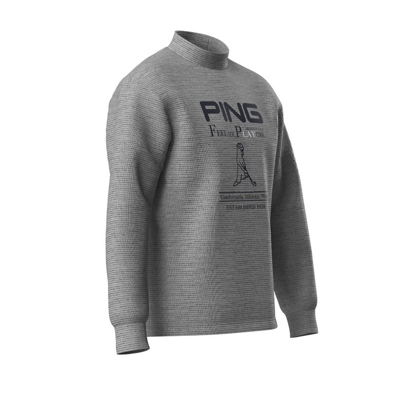 ピン アパレル PING APPAREL メンズ 冷感ポンチハイネックシャツ ＜NATIVE＞ (MENS) PIMA63C グレー 詳細10
