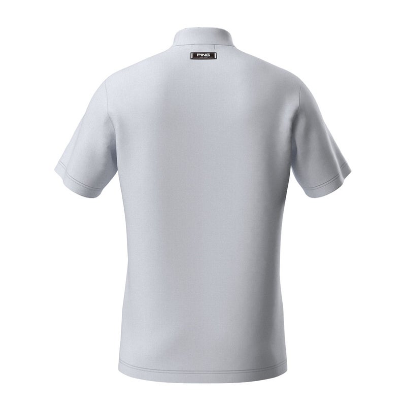 ピン アパレル PING APPAREL メンズ アップリケ半袖ハイネックシャツ ＜NATIVE＞ (MENS) PIMA63E ホワイト 詳細2