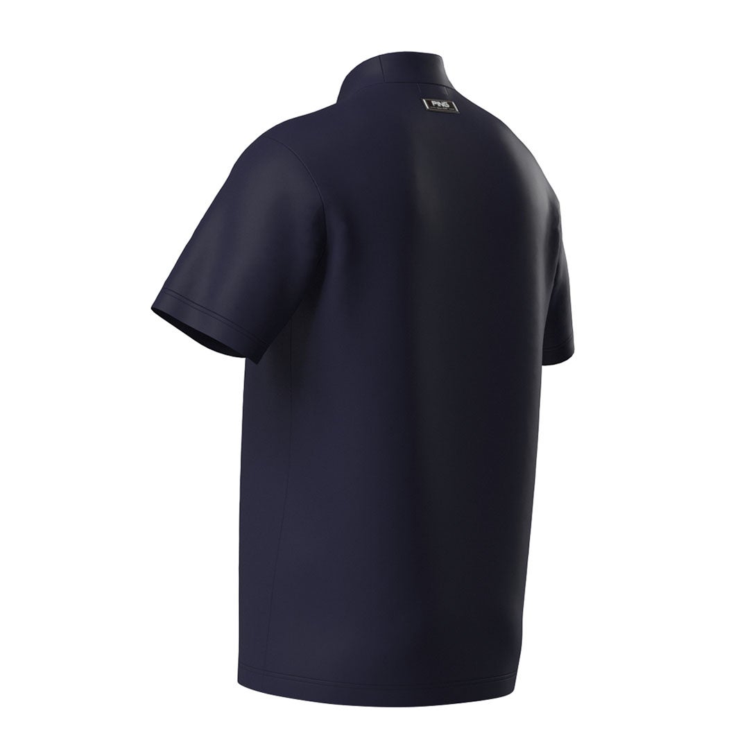 ピン アパレル PING APPAREL メンズ アップリケ半袖ハイネックシャツ ＜NATIVE＞ (MENS) PIMA63E ネイビー 詳細8