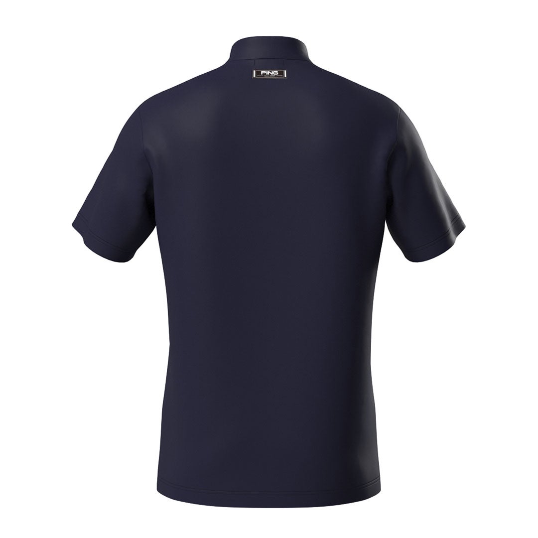 ピン アパレル PING APPAREL メンズ アップリケ半袖ハイネックシャツ ＜NATIVE＞ (MENS) PIMA63E ネイビー 詳細9