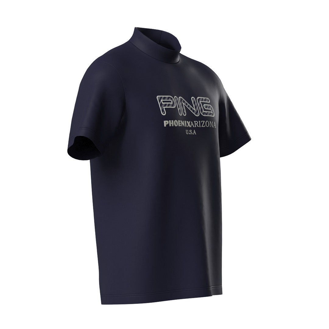 ピン アパレル PING APPAREL メンズ アップリケ半袖ハイネックシャツ ＜NATIVE＞ (MENS) PIMA63E ネイビー 詳細12
