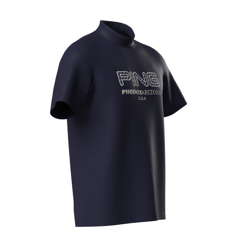 ピン アパレル PING APPAREL メンズ アップリケ半袖ハイネックシャツ ＜NATIVE＞ (MENS) PIMA63E ネイビー 詳細12