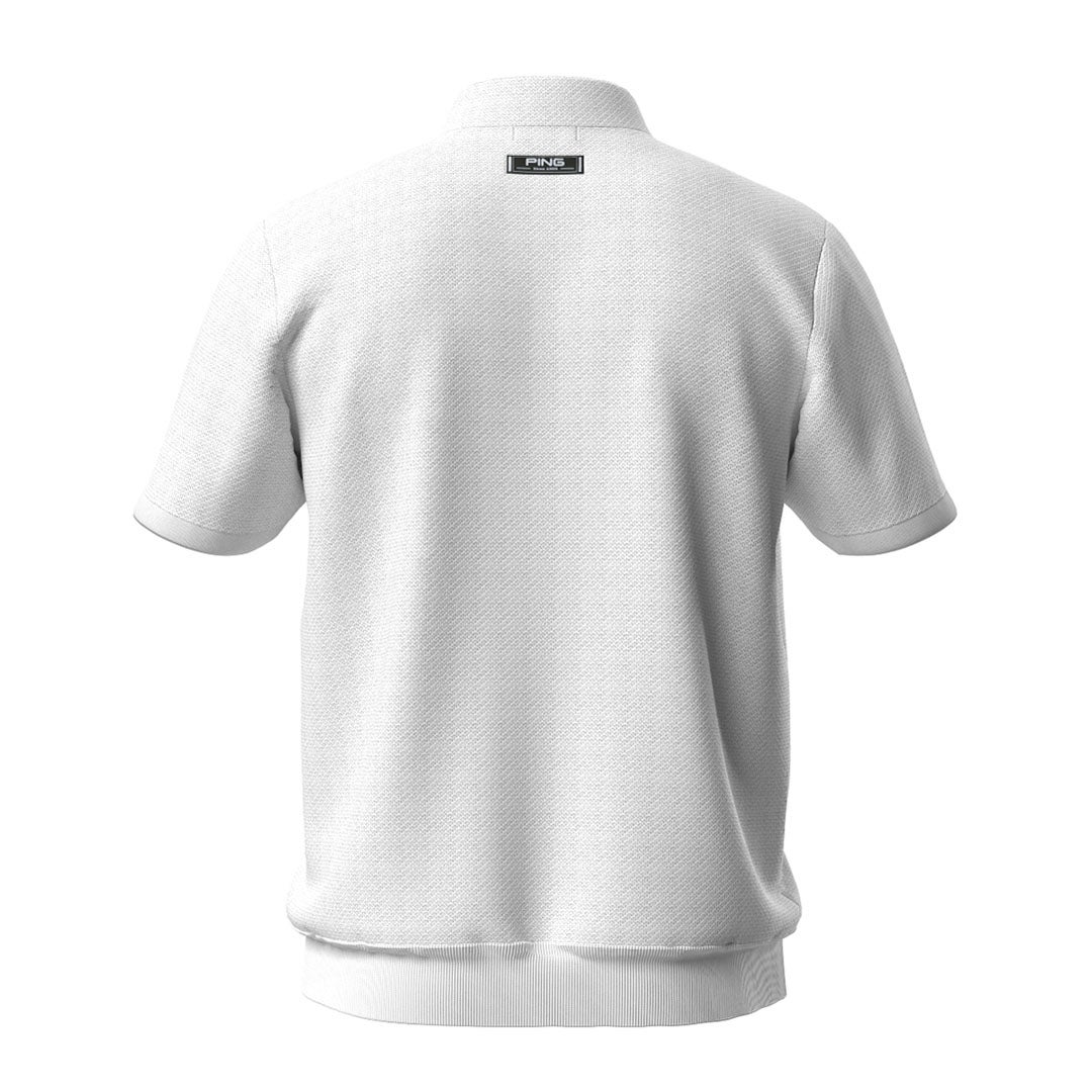 ピン アパレル PING APPAREL メンズ Mr.PINGエンボス半袖ハイネックニット ＜NATIVE＞ (MENNS) PIMA63S ホワイト 詳細2