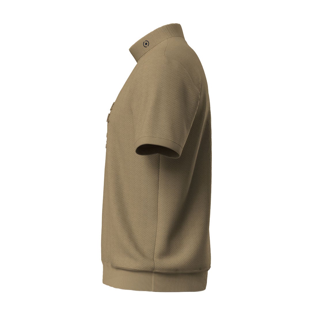 ピン アパレル PING APPAREL メンズ Mr.PINGエンボス半袖ハイネックニット ＜NATIVE＞ (MENNS) PIMA63S クロ/ベージュ 詳細5