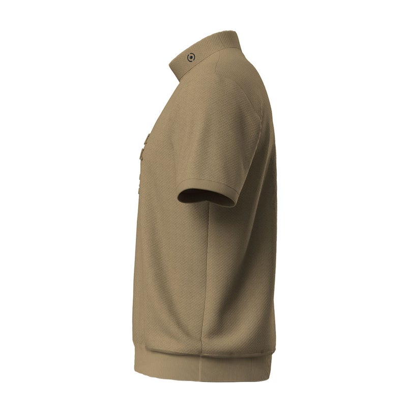 ピン アパレル PING APPAREL メンズ Mr.PINGエンボス半袖ハイネックニット ＜NATIVE＞ (MENNS) PIMA63S クロ/ベージュ 詳細5