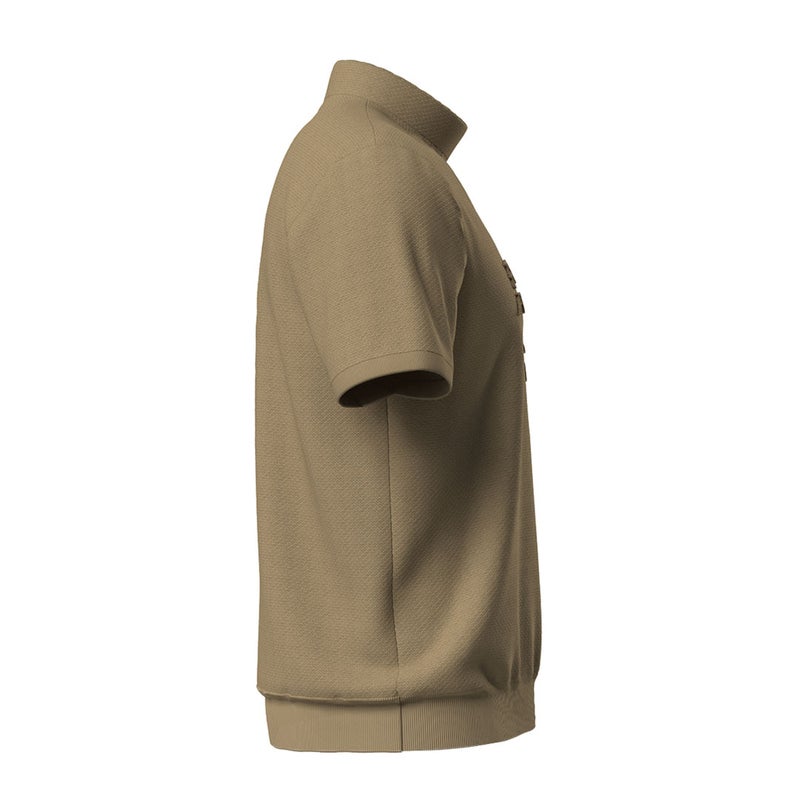 ピン アパレル PING APPAREL メンズ Mr.PINGエンボス半袖ハイネックニット ＜NATIVE＞ (MENNS) PIMA63S クロ/ベージュ 詳細9