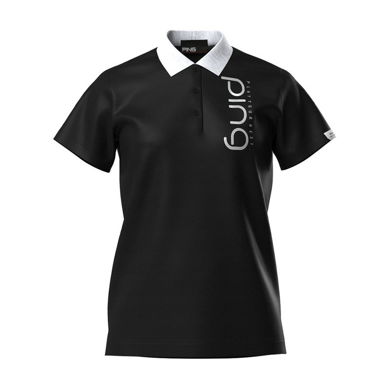 ピン アパレル PING APPAREL レディース ハニカムメッシュ/ベア天竺 レイヤードツインセット ＜PERFORMANCE＞ (LADIES) PILA62U ブラック 詳細3