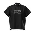 ピン アパレル PING APPAREL レディース 変形カノコ半袖ハイネックカットソー (PERFORMANCE) PILA63D ブラック 詳細1