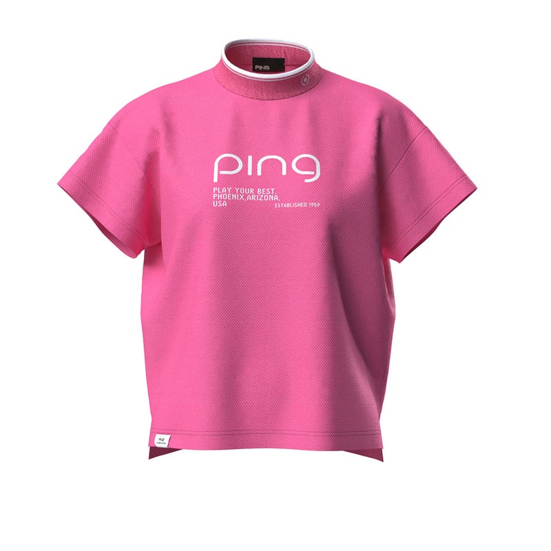 ピン アパレル PING APPAREL レディース 変形カノコ半袖ハイネックカットソー (PERFORMANCE) PILA63D ピンク 詳細5