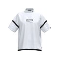 ピン アパレル PING APPAREL レディース レイブロックエコ配色切替半袖ハイネックシャツ (PERFORMANCE) PILA63G ホワイト 詳細1