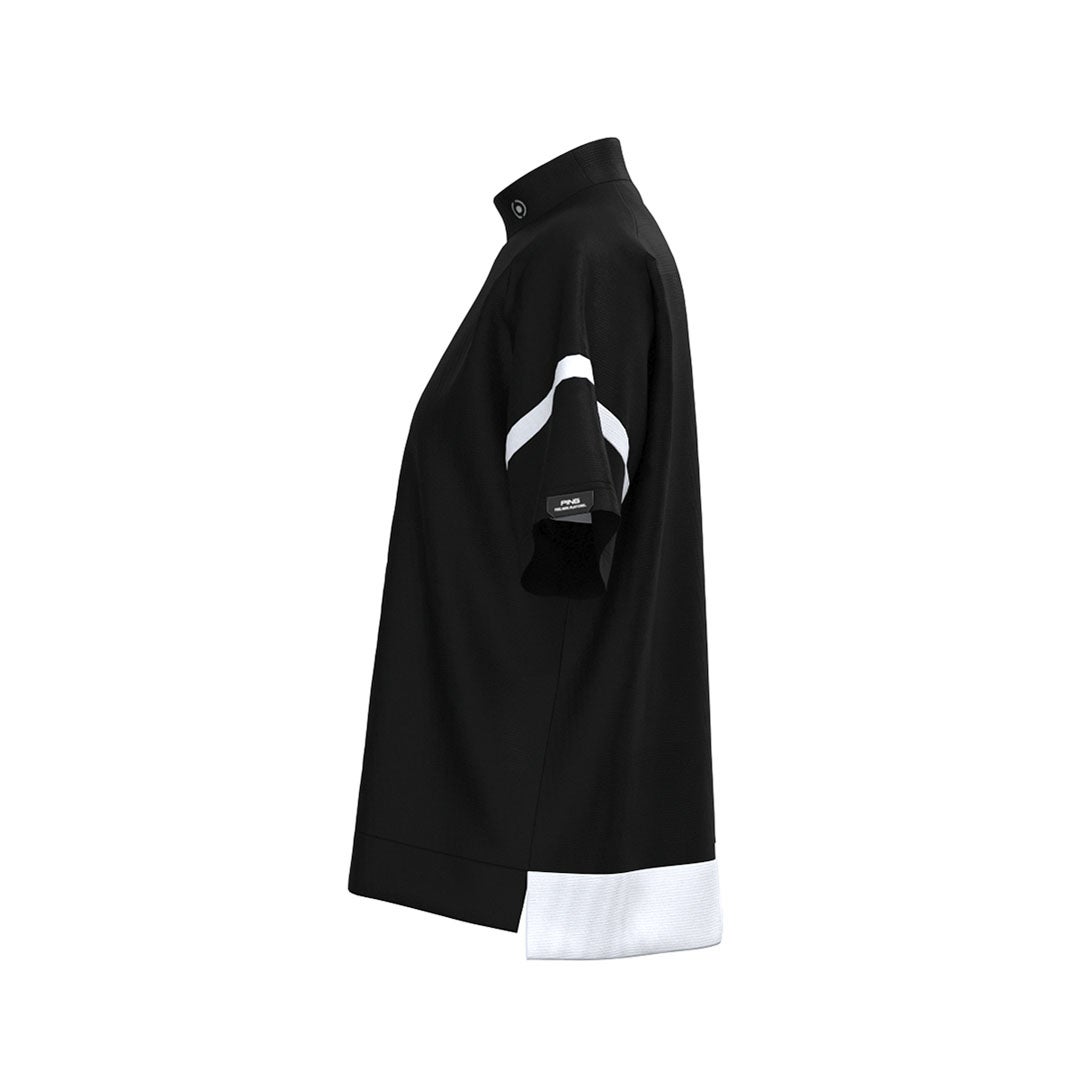 ピン アパレル PING APPAREL レディース レイブロックエコ配色切替半袖ハイネックシャツ (PERFORMANCE) PILA63G ブラック 詳細8