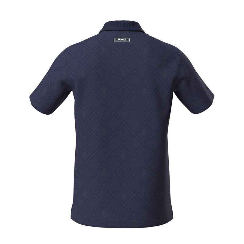 ピン アパレル PING APPAREL メンズ バイアスチェックプリントEPIX変形ストレッチサッカー半袖ポロシャツ (NATIVE) PIMA62Z ネイビー 詳細7