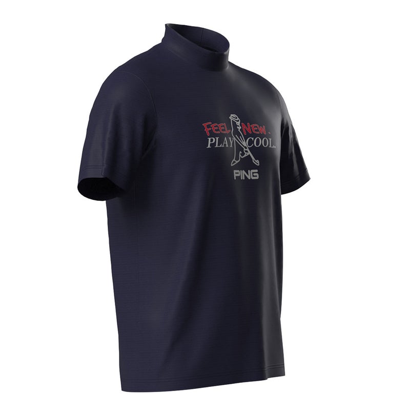 PING APPAREL ピンアパレル メンズ SNAPTEXカノコインレーMr.PINGプリント半袖ハイネックカットソー (NATIVE) ネイビー 詳細12