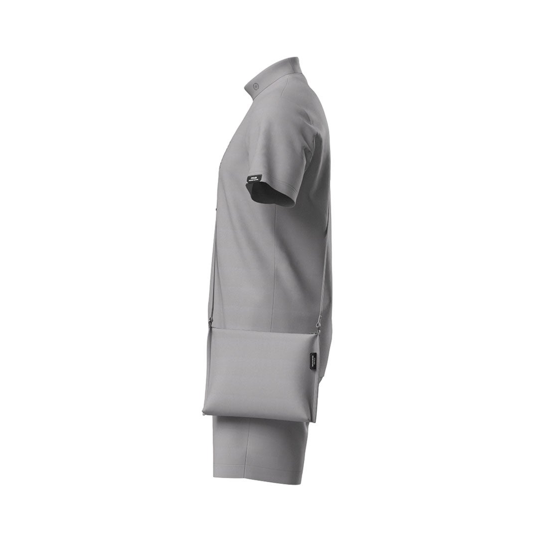 PING APPAREL ピンアパレル メンズ 全方向ストレッチドットメッシュ半袖ハイネックシャツ×ショートパンツ (PERFORMANCE) グレー 詳細3