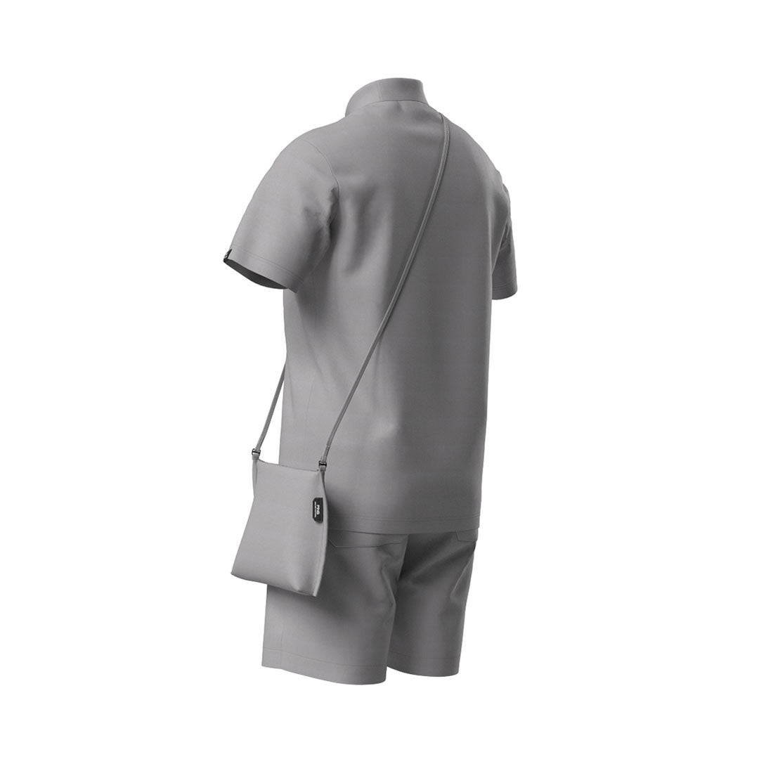 PING APPAREL ピンアパレル メンズ 全方向ストレッチドットメッシュ半袖ハイネックシャツ×ショートパンツ (PERFORMANCE) グレー 詳細4