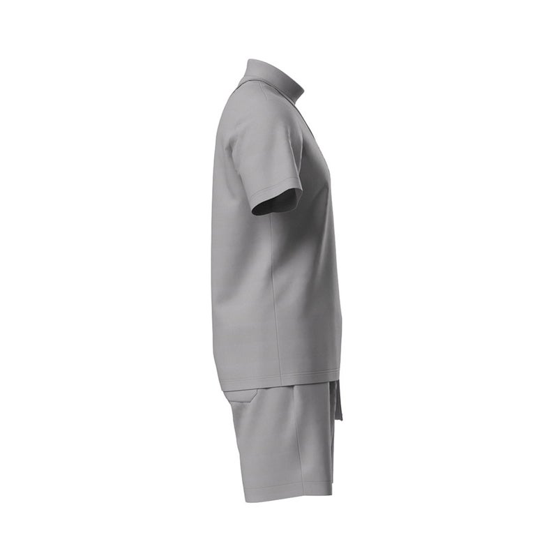 PING APPAREL ピンアパレル メンズ 全方向ストレッチドットメッシュ半袖ハイネックシャツ×ショートパンツ (PERFORMANCE) グレー 詳細7